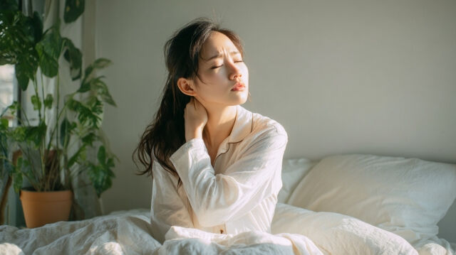 首を動かした時に違和感を感じたり、日常生活で首や肩のこりが気